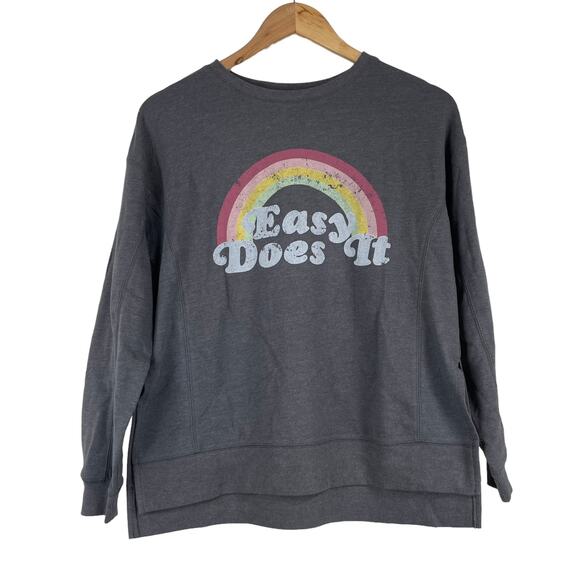 Wildfox NWT Easy Does It Sommers Sweatshirt Side Slits Drop Shoulder Size S - Picture 5 of 11